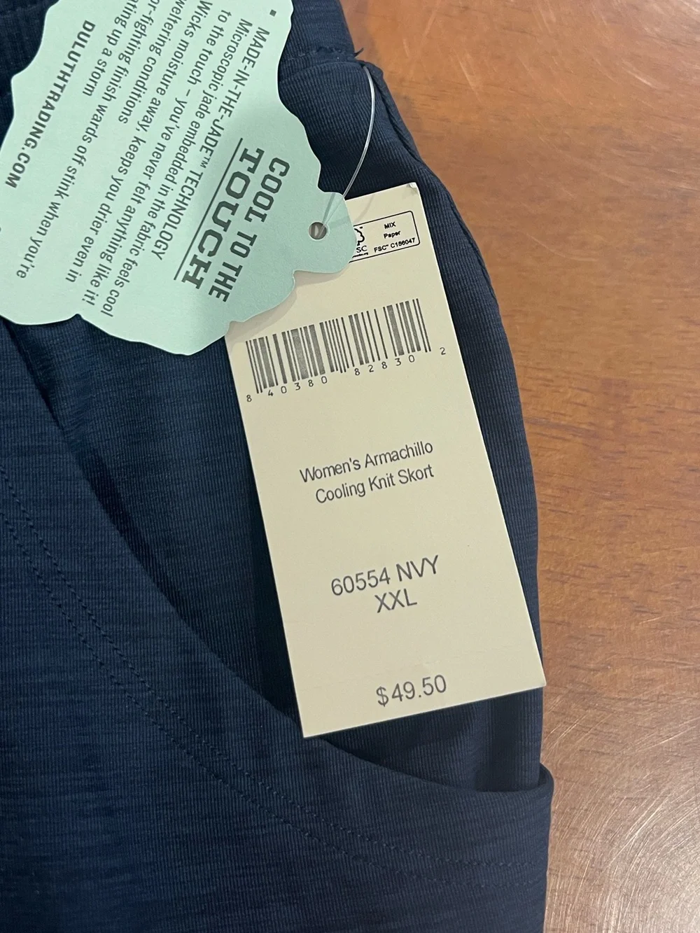 Duluth Trading co navy blue athletic mini skirt with built in shorts XXL NWT